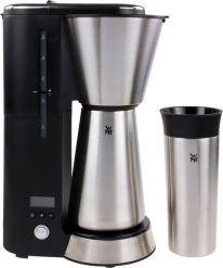 Ekspres do kawy KITCHENminis srebrny z kubkiem termicznym. Szare ekspresy przelewowe WMF. Za 499.00 zł.