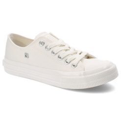 Białe Trampki Big Star Sportowe Obuwie Unisex. Białe trampki męskie BIG STAR, bez wzorów, z jeansu, retro, bez zapięcia. Za 119.00 zł.