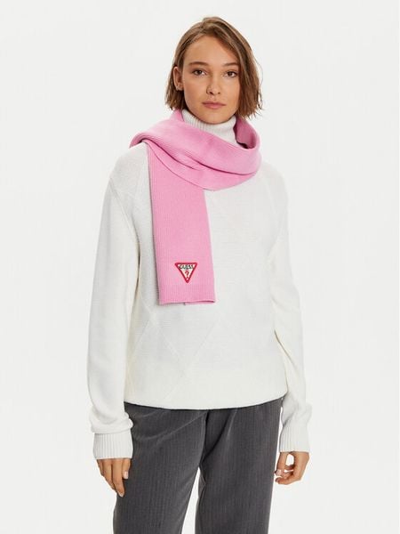 Guess Szalik AW5235 VIS03 Różowy. Czerwone rękawiczki damskie Guess, z aplikacjami, z materiału. Za 159.99 zł.