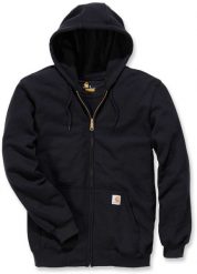 Bluza Carhartt Midweight Hooded ZIP Black. Czarne bluzy męskie Visent, m, bez wzorów, bez kaptura. Za 265.11 zł.
