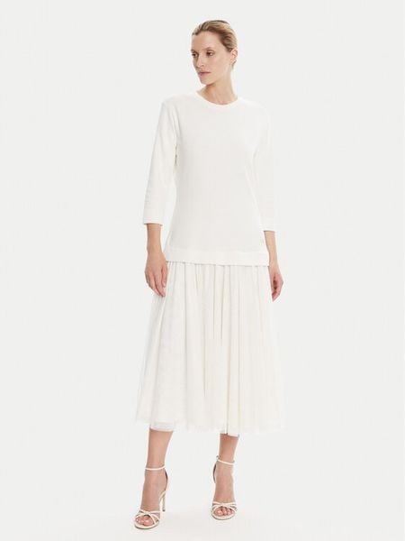 JOOP! Sukienka codzienna 58 253JE58Taren 30047770 Écru Regular Fit. Sukienki damskie JOOP!, na co dzień, bez wzorów, z syntetyku, bez kołnierzyka, bez ramiączek, proste. Za 649.99 zł.