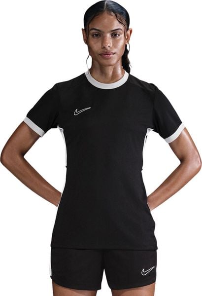 Nike Koszulka damska Dri-Fit Academy 25 SS czarny FZ9756 010 XS. Czarne bluzki damskie Nike, xs, bez wzorów, bez kołnierzyka, bez ramiączek. Za 74.99 zł.