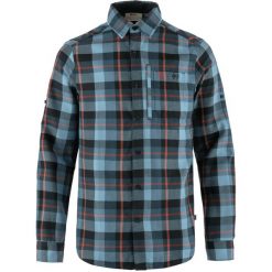 Koszula turystyczna Fjallraven Fjallglim Shirt. Niebieskie koszule męskie Fjällräven, m, bez wzorów, z materiału, bez kołnierzyka, bez ramiączek. Za 460.89 zł.