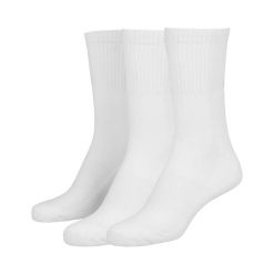 Skarpety Sportowe Unisex Dla Dorosłych (zestaw 3 Sztuk). Białe skarpety męskie Urban Classics, bez wzorów. Za 48.99 zł.