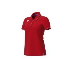 Koszulka polo damska Arena Team Polo shirt Solid Cotton. Czerwone bluzki damskie ARENA, xl, bez wzorów, z bawełny, sportowe, bez kołnierzyka, bez ramiączek. Za 216.50 zł.
