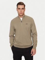 BOSS Sweter Momentum-X_QZ 50498560 Beżowy Regular Fit. Brązowe swetry męskie Boss, m, bez wzorów, z syntetyku, bez kołnierzyka, bez ramiączek. Za 469.99 zł.