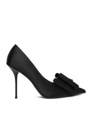 Eva Minge Szpilki EO-EMI-25P142 Czarny. Czarne szpilki damskie Eva Minge, bez wzorów, z materiału, bez obcasa, na szpilce, bez zapięcia. Za 269.99 zł.