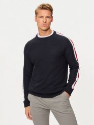Hechter Paris Sweter 65011 142806 Granatowy Regular Fit. Niebieskie swetry męskie Hechter Paris, m, bez wzorów, z bawełny, bez kołnierzyka, bez ramiączek. Za 249.99 zł.