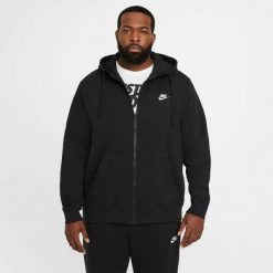 Bluza sportowa męska Nike M Club Hoodie FZ BB. Czarne bluzy sportowe męskie Nike, m, bez wzorów, z kapturem, na fitness i siłownię. Za 401.00 zł.