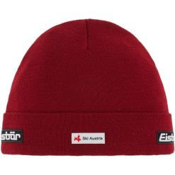 Czapka Zimowa Eisbar Renan MÜ RL SKA. Czerwone czapki damskie Eisbar, na zimę, bez wzorów, z wełny, sportowe. Za 155.00 zł.