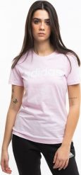 Adidas Koszulka damska adidas Loungwear Essentials Slim Logo Tee różowa GL0771 M. Czerwone bluzki damskie Adidas, m, bez wzorów, bez kołnierzyka, bez ramiączek. Za 96.55 zł.