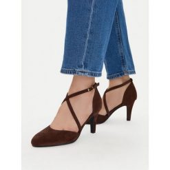 Czółenka JENNY. Brązowe czółenka damskie Jenny, bez wzorów, bez obcasa, bez zapięcia. Za 129.99 zł.