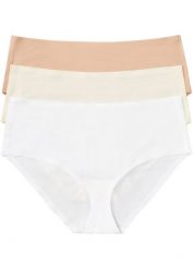 Figi panty Feel Comfort bezszwowe (3 pary). Czerwone majtki damskie bonprix. Za 77.99 zł.