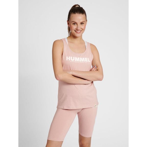 Damski tank top Hummel Legacy. Białe topy damskie Hummel, xs, bez wzorów, sportowe, bez kołnierzyka, bez ramiączek. Za 103.50 zł.