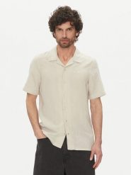Calvin Klein Koszula K10K114197 Beżowy Regular Fit. Brązowe koszule męskie Calvin Klein, l, bez wzorów, z bawełny, bez kołnierzyka, bez ramiączek. Za 219.99 zł.