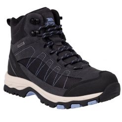 Buty Damskie Scree Suede Mid Cut. Niebieskie obuwie trekkingowe damskie Trespass, z gumy, bez zapięcia. Za 360.99 zł.
