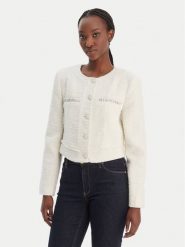 Guess Marynarka W6RL54 WJ632 Écru Regular Fit. Marynarki i żakiety damskie Guess, z aplikacjami, z syntetyku, bez kołnierzyka, bez ramiączek. Za 699.99 zł.