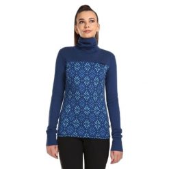 Sweter damski Kilpi Jannu. Niebieskie swetry nierozpinane damskie Kilpi, na zimę, s, bez wzorów, z wełny, sportowe, bez kołnierzyka, bez ramiączek. Za 370.41 zł.