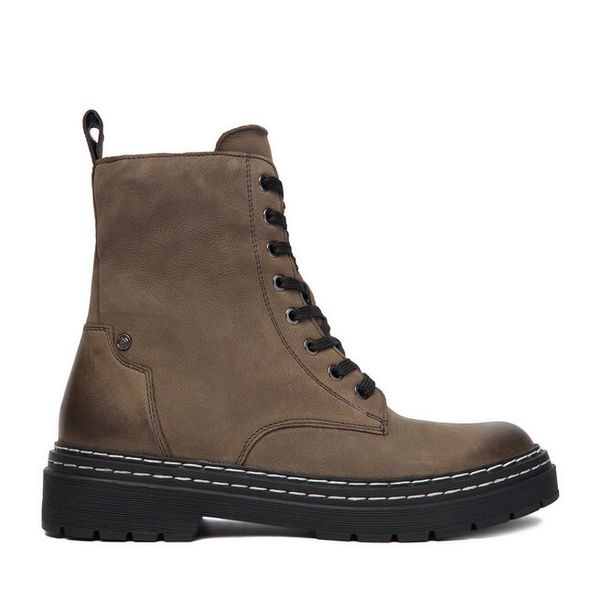 Trzewiki Lasocki. Szare botki damskie Lasocki, bez wzorów, bez obcasa, na płaskiej podeszwie, bez zapięcia. Za 179.99 zł.