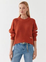 MICHAEL Michael Kors Sweter MF360NR6V1 Pomarańczowy Relaxed Fit. Brązowe swetry nierozpinane damskie MICHAEL Michael Kors, s, bez wzorów, z wełny, bez kołnierzyka, bez ramiączek. Za 1,219.00 zł.