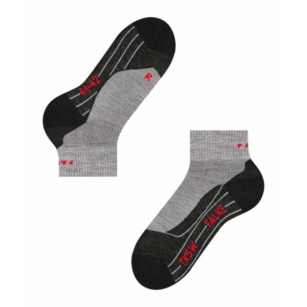 Skarpetki damskie Falke TK5 Short. Szare skarpetki damskie Falke, bez wzorów. Za 160.50 zł.
