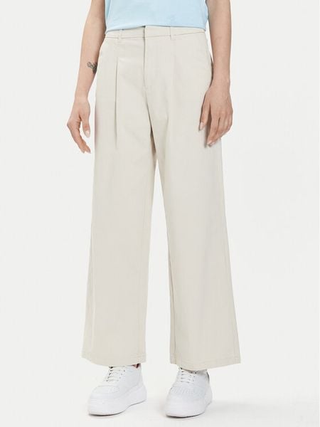 ONLY Spodnie materiałowe Stella 15311377 Écru Regular Fit. Spodnie materiałowe damskie ONLY, bez wzorów, z bawełny. Za 119.99 zł.