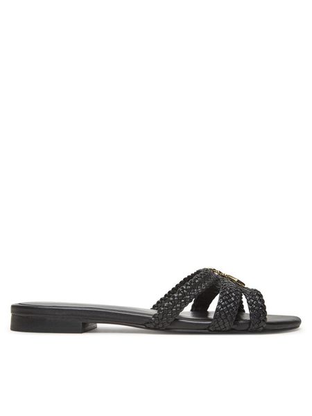 Patrizia Pepe Klapki 2X0094/L109-K103 Czarny. Czarne klapki damskie Patrizia Pepe, bez wzorów, ze skóry, bez obcasa, bez zapięcia. Za 1,059.00 zł.