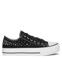 Trampki DeeZee. Czarne trampki i tenisówki damskie DeeZee, bez wzorów, bez zapięcia. Za 57.99 zł.