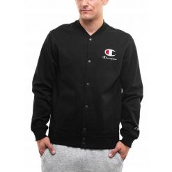 Champion bluza męska rozpinana logo sportowa bawełniana Bomber roz. M. Czerwone bluzy sportowe męskie Champion, m, bez wzorów, z bawełny, bez kaptura. Za 255.99 zł.
