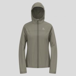 Kurtka damska Odlo X-ALP WATERPROOF Jacket. Zielone kurtki sportowe damskie ODLO, bez wzorów, bez ramiączek, bez kaptura, do biegania. W wyprzedaży za 719.99 zł.