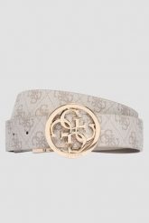 GUESS Kremowy dwustronny damski pasek w monogram Noelle REV H35, Rozmiar XS. Brązowe paski damskie Guess, z aplikacjami. W wyprzedaży za 189.99 zł.