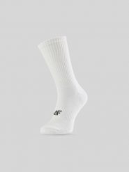 4F Skarpetki długie (2-pack) uniseks - białe 47-50. Białe skarpety męskie 4F, bez wzorów, z bawełny. Za 49.99 zł.