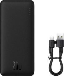 Baseus Airpow Fast Charge 20W 30000 mAh czarny. Czarne powerbanki . Za 109.90 zł.