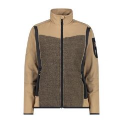 Kurtka damska CMP. Brązowe kurtki sportowe damskie CMP, bez wzorów, bez ramiączek, bez kaptura, trekkingowe. Za 353.95 zł.