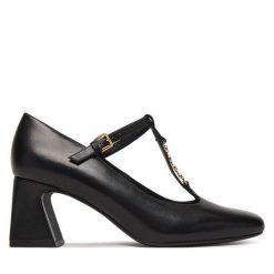 Półbuty KARL LAGERFELD. Czarne półbuty damskie KARL LAGERFELD, bez wzorów, bez obcasa, na obcasie, bez zapięcia. Za 859.99 zł.