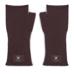 Rękawiczki Damskie Beverly Hills Polo Club. Brązowe rękawiczki damskie Beverly Hills Polo Club, bez wzorów, z dzianiny. Za 49.99 zł.