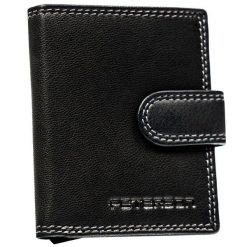 Skórzany portfel Peterson PTN G372L-GKA czarny. Czarne portfele męskie Peterson, bez wzorów. Za 74.99 zł.