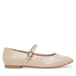 Baleriny Tamaris. Brązowe balerinki damskie Tamaris, bez wzorów, bez obcasa, bez zapięcia. Za 209.99 zł.