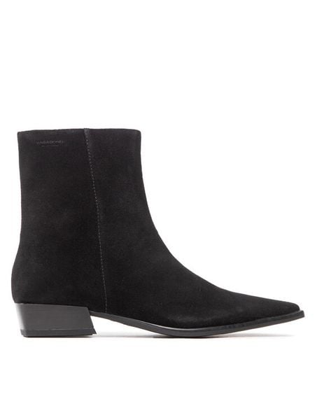 Vagabond Shoemakers Botki Nella 5416-040-20 Czarny. Czarne botki damskie Vagabond Shoemakers, bez wzorów, ze skóry, bez obcasa, na płaskiej podeszwie, bez zapięcia. Za 689.99 zł.