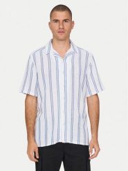 Only & Sons Koszula 22025659 Biały Regular Fit. Białe koszule męskie Only & Sons, m, bez wzorów, z bawełny, bez kołnierzyka, bez ramiączek. Za 99.99 zł.