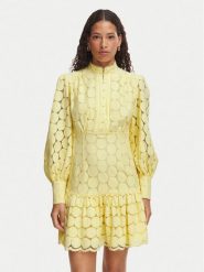 Bardot Sukienka koktajlowa Remy 58421DB7 Żółty jasny Regular Fit. Żółte sukienki damskie Bardot, bez wzorów, z bawełny, wizytowe, bez kołnierzyka, bez ramiączek. Za 749.99 zł.