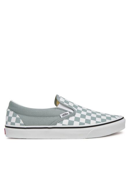 Vans Tenisówki Classic Slip-On VN000D5PEPO1 Szary. Szare trampki i tenisówki damskie Vans, bez wzorów, z materiału, bez zapięcia. Za 189.99 zł.