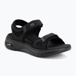 Sandały męskie SKECHERS Go Walk Arch Fit 2.0 Capistrano. Czarne sandały męskie Skechers, na lato, bez wzorów, bez zapięcia. Za 329.99 zł.