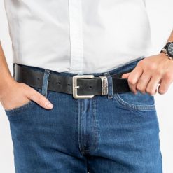 TOM TAILOR MĘSKI PASEK SKÓRZANY KLASYCZNY SKÓRA TG1008R15/791 40mm Gürtel BLACK. Czarne paski męskie Tom Tailor, ze skóry, klasyczne. Za 99.99 zł.