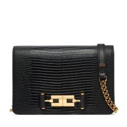 Torebka Elisabetta Franchi. Czarne listonoszki damskie Elisabetta Franchi, bez wzorów, bez dodatków. Za 1,289.00 zł.