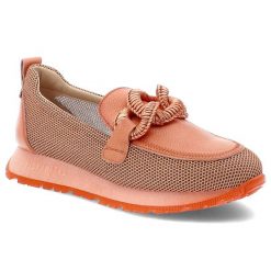 Pomarańczowe Półbuty Hispanitas Wygodne Obuwie Damskie. Brązowe półbuty damskie Hispanitas, z aplikacjami, z jeansu, eleganckie, bez obcasa, bez zapięcia. Za 599.00 zł.