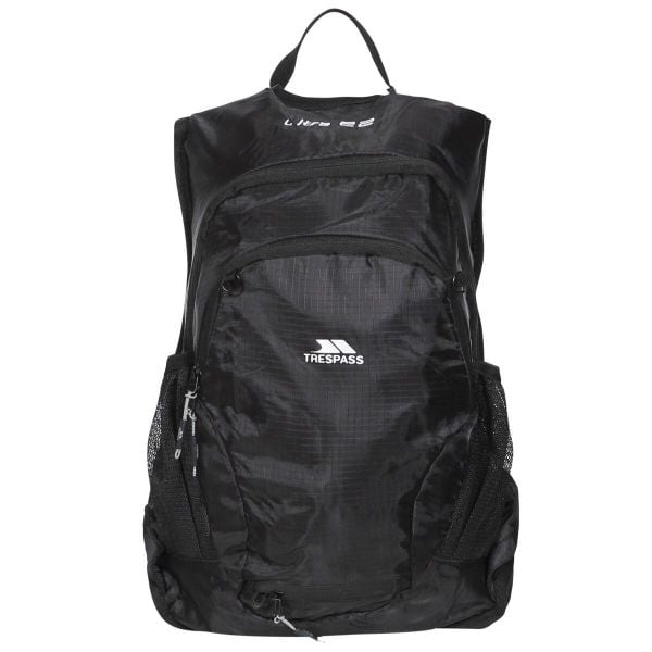 Plecak Ultra 22 Light (22 Litry). Czarne plecaki damskie Trespass, bez wzorów, z materiału. Za 151.99 zł.