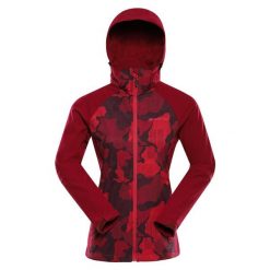 Kurtka damska softshell Alpine Pro Hoora. Czerwone kurtki sportowe damskie Alpine Pro, bez wzorów, z softshellu, bez ramiączek, bez kaptura, trekkingowe. Za 399.00 zł.