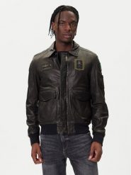 Aeronautica Militare Kurtka skórzana 252PN0895U100839 Czarny Regular Fit. Czarne kurtki męskie Aeronautica Militare, m, bez wzorów, ze skóry, bez kaptura. Za 3,389.00 zł.