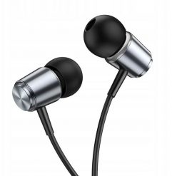 HOCO słuchawki przewodowe Jack 3,5 mm z mikrofonem M108 szare. Szare słuchawki dokanałowe Hoco. Za 11.54 zł.